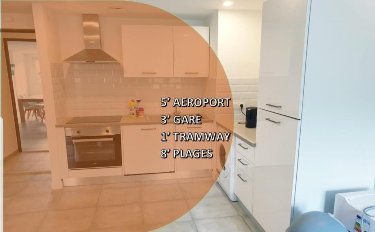 Appartements Renove 2023 Proche Aeroport 5Min, Gare Sncf 2 Min, Tramway Au Pied De L'Immeuble , Parking Possible, Renovated Apartments 2023 Near The Airport 5 Min, Train Station 2 Min, Tram Next To The Building 1 Min, Parking Possible Ница Екстериор снимка